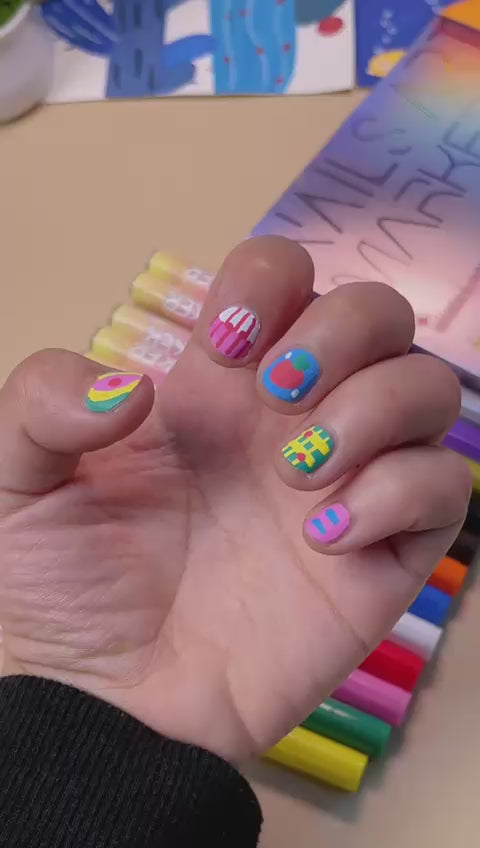 12 Colors Nail Art Pens Set video